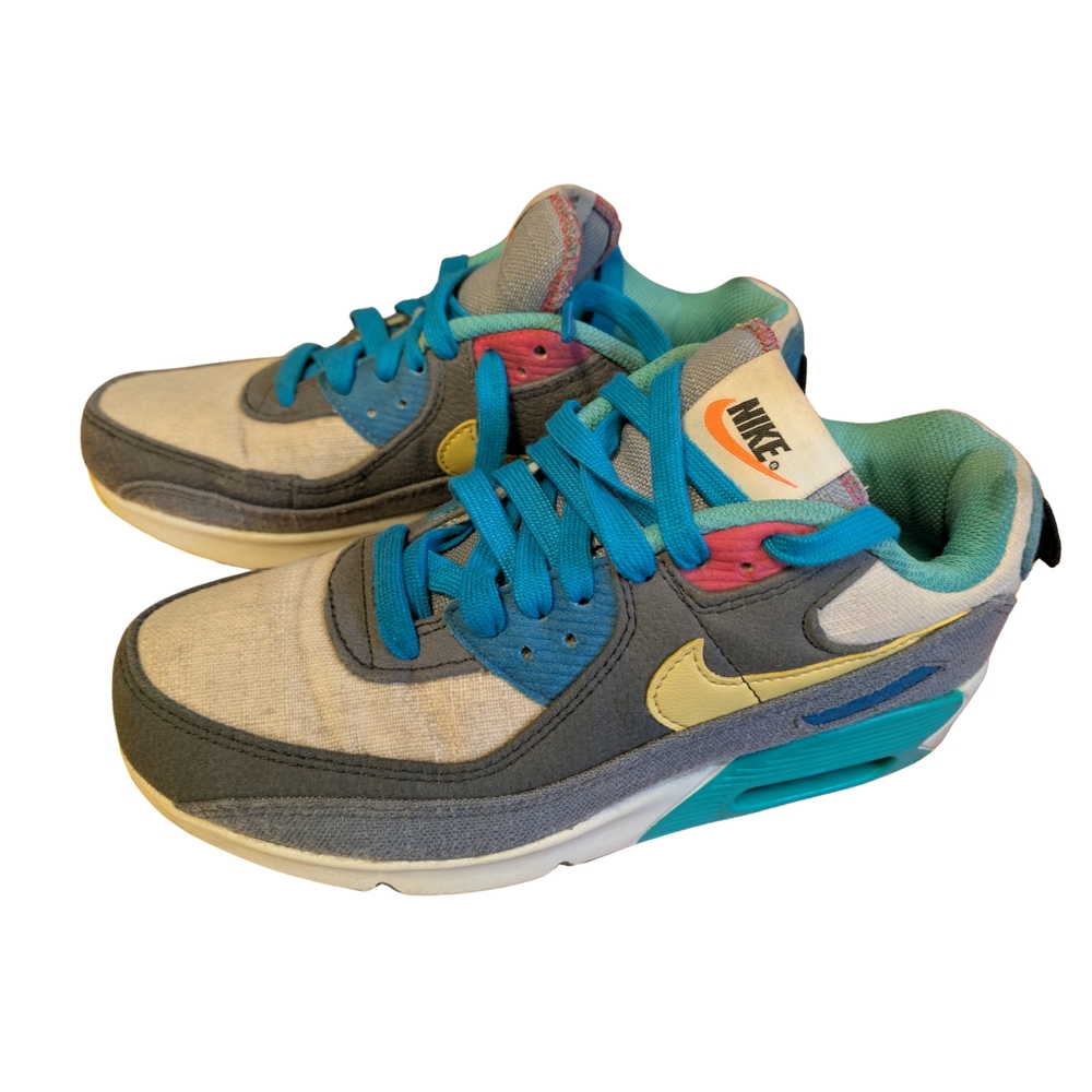 Nike Air Max 90 Teal and Gray Sneakers